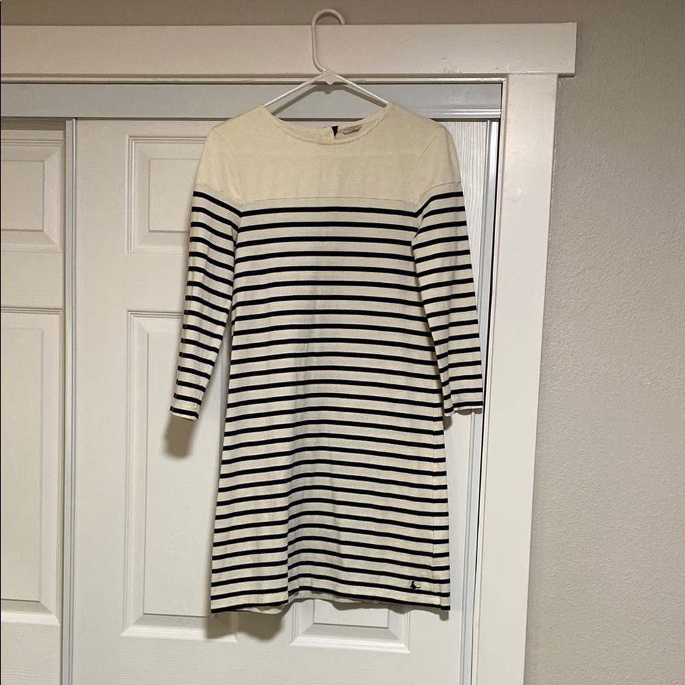 Jack Wills Cream and Black Striped Dress